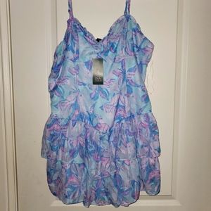 Wild Fable Large, Retro Style Mini Dress, Blue/Pink